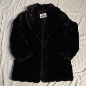 Monterey Black Faux Fur Coat